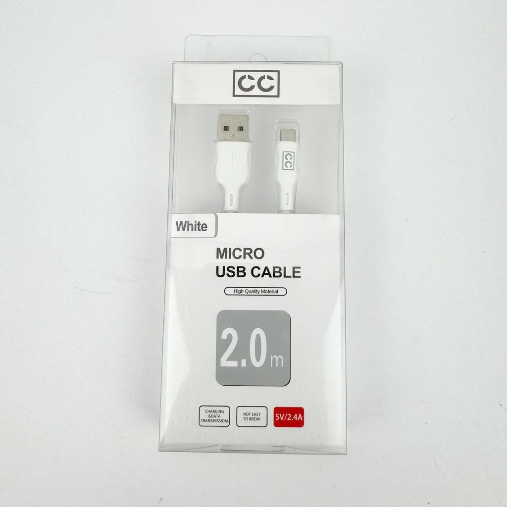 CC 2.0 Meter Micro Charging Cable 2.4A