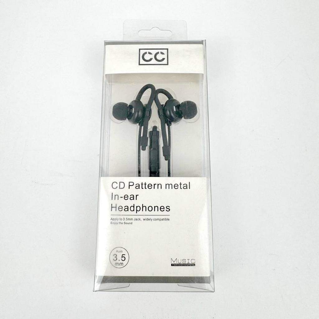 CC CD Pattern metal In-ear Headphones