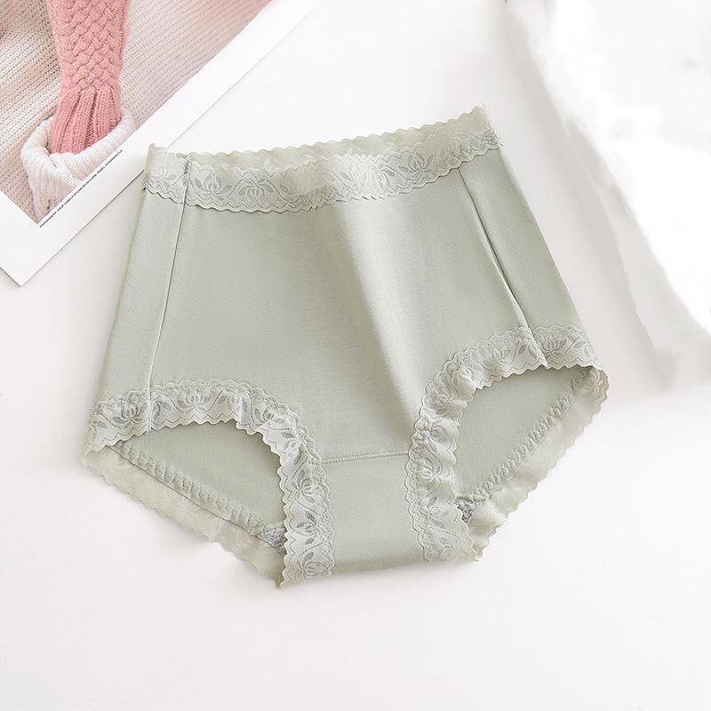 Women's High-Waisted Panties With Lace Trim