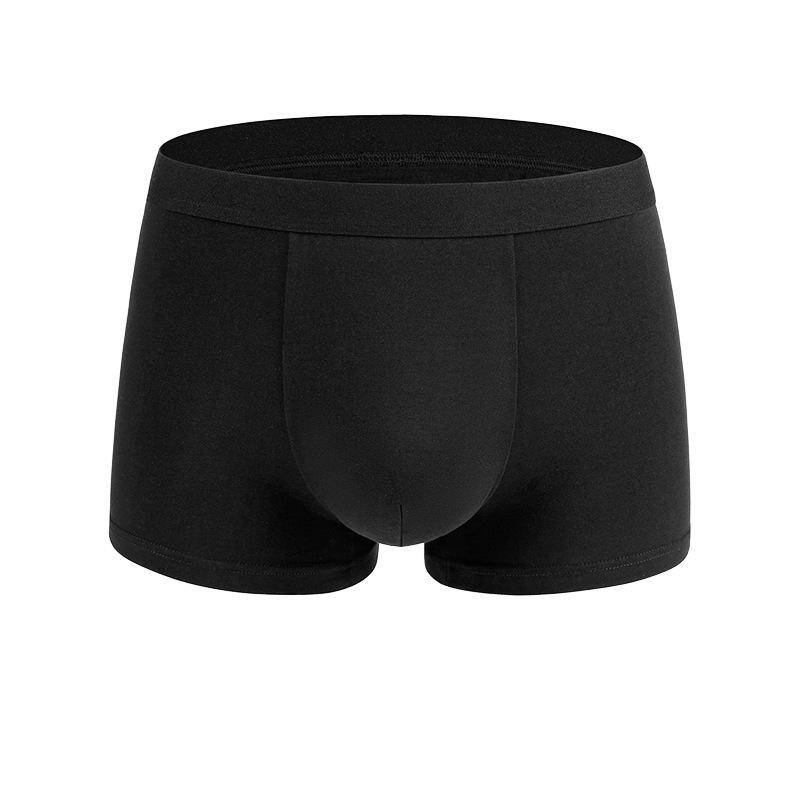 Men Panties Solid Color Mid-Rise Shorts Underwear 