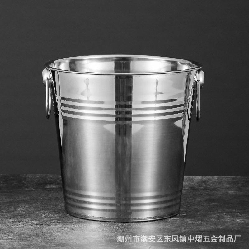 Classic Ice Bucket with Durable Metal Handles