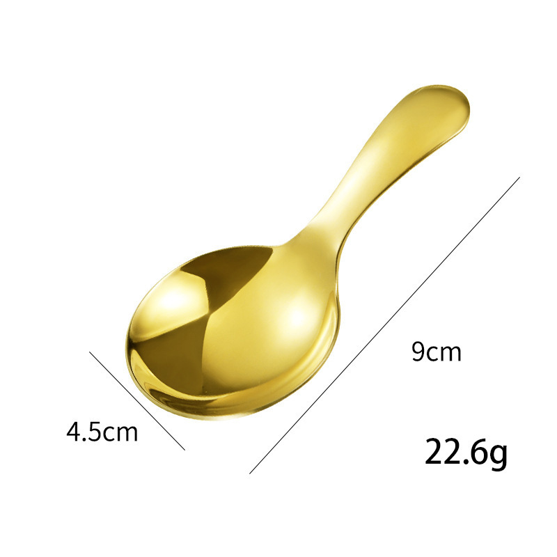 201 Stainless Steel Gold Spoon 9*4.5CM