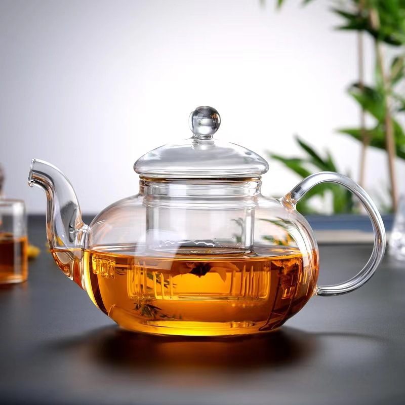 High Borosilicate Heat-resistant Glass Flower Teapot