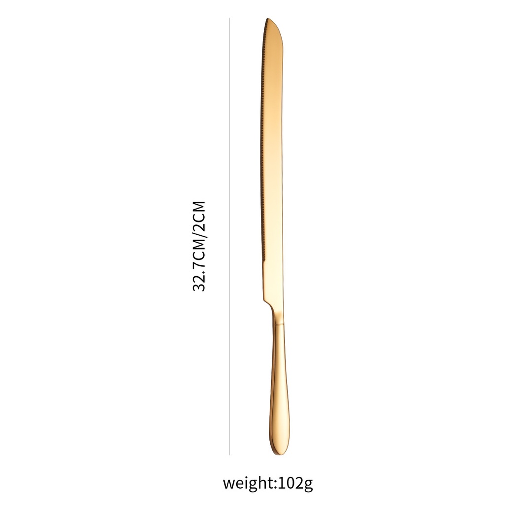 430 Stainless Steel Gold Cake Slicer