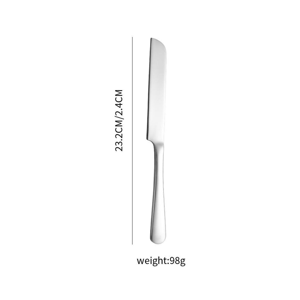 410 Stainless Steel Silver Cake Knife & Server