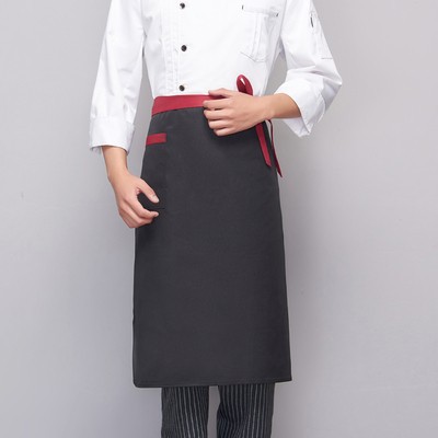 Black with Red Edges Half Apron