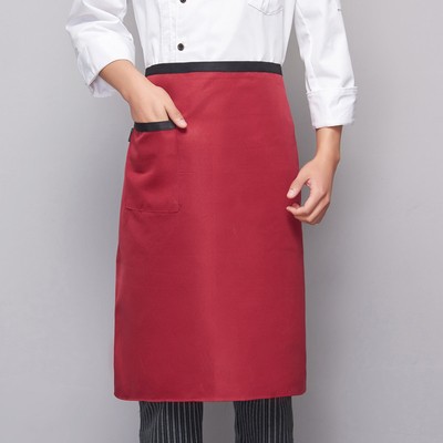 Red with Black Edges Half Apron