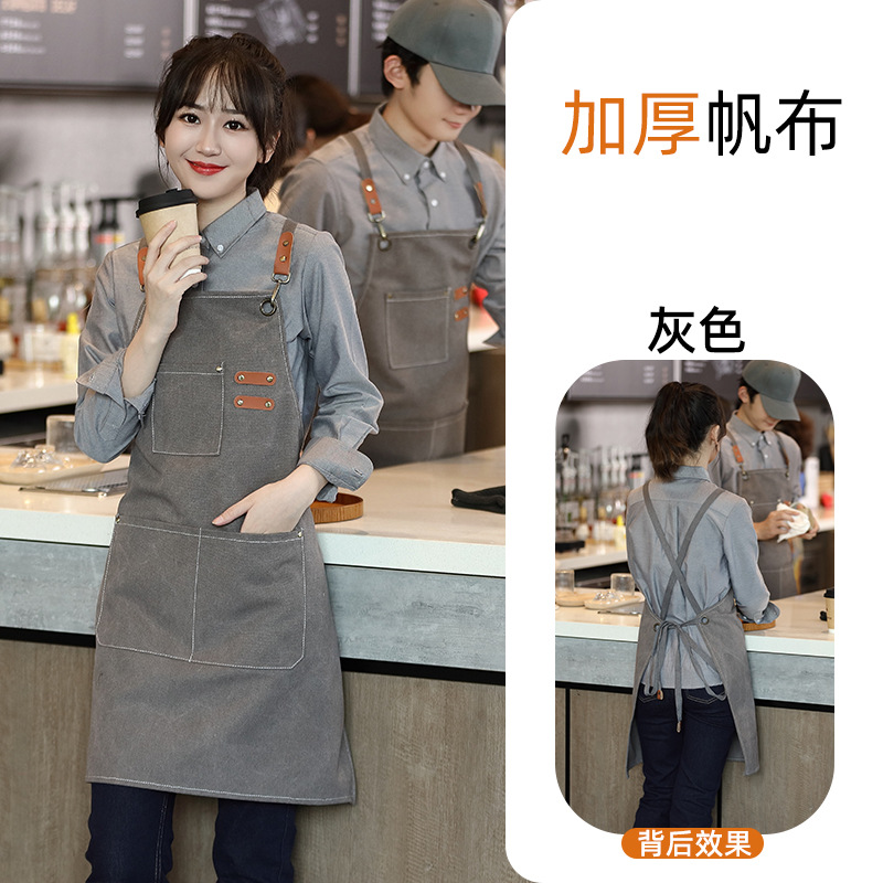 Canvas Waterproof and Oil-proof Polyster Apron