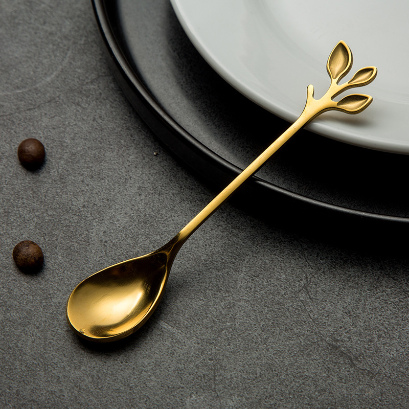 Creative Leaf Spoon Gold