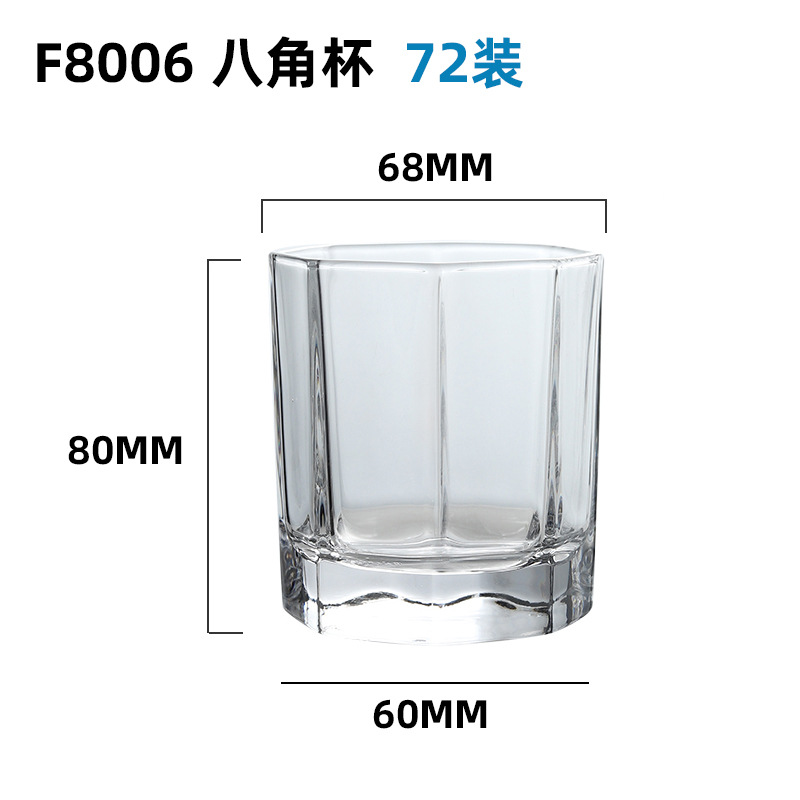 Octagonal Transparent Water Glass