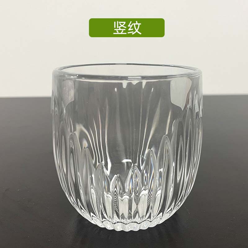 Transparent Vertical Stripe Water Glass