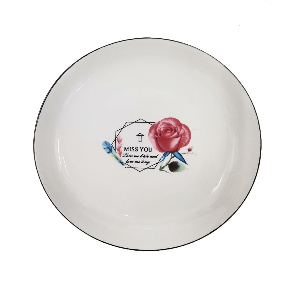 8-inch multicolored leaf soup plate