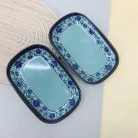 Blue and white melamine disc -1307