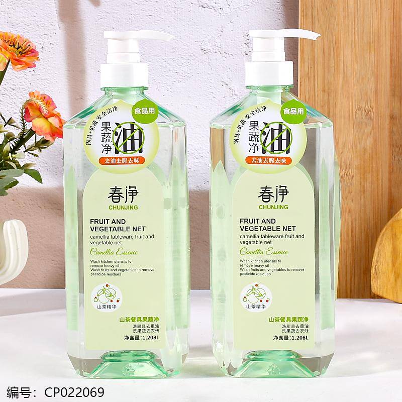 National standard Spring pure camellia tableware detergent 1.208L