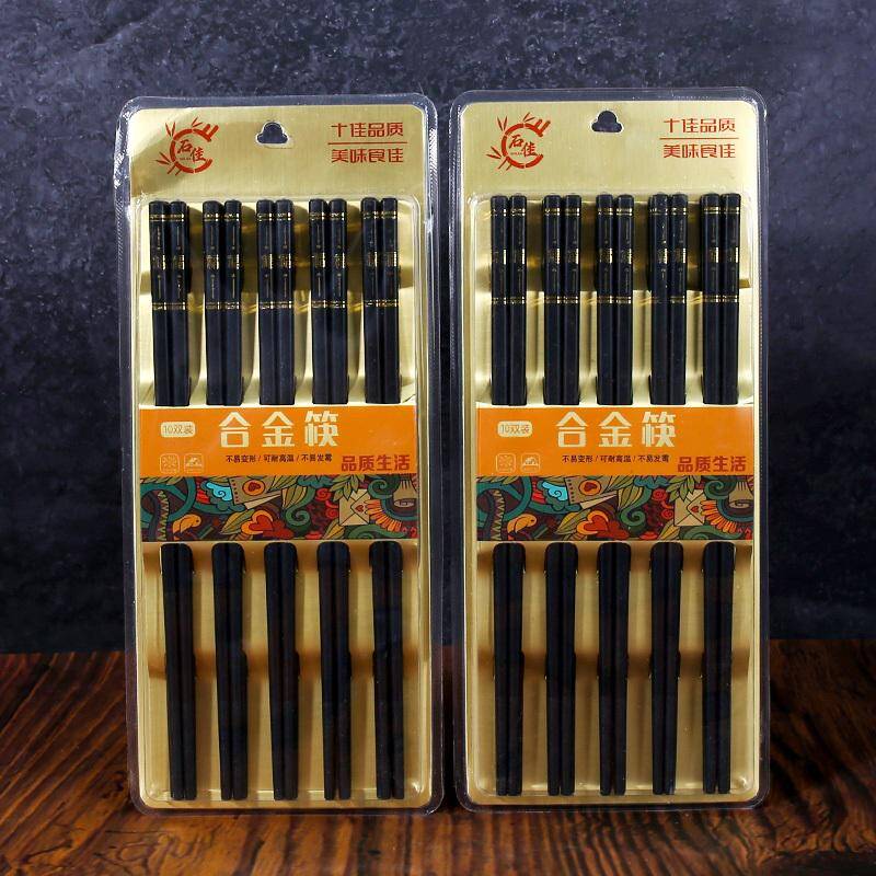 1087 gold foil bamboo alloy chopsticks