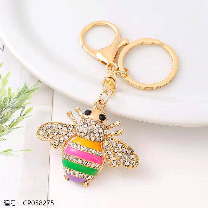 Cute Crystal  Bee Charm Keychain