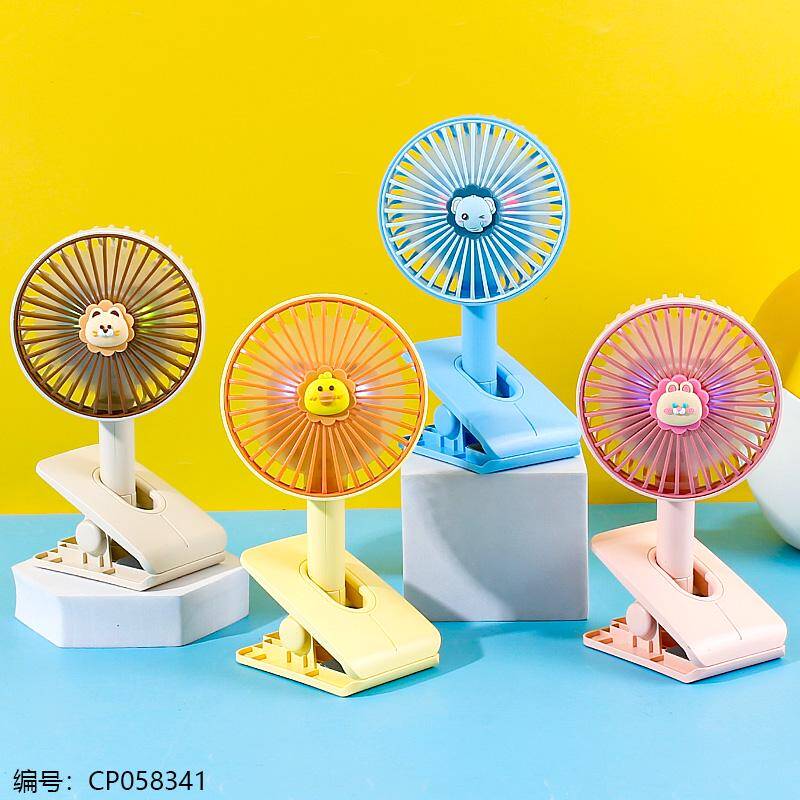 2215-5 Clip-On Color Light Fan with 3 Speeds | Portable Fan, USB Fan