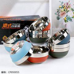 Colorful 12cm Hong Kong style Platinum Bowl (304)