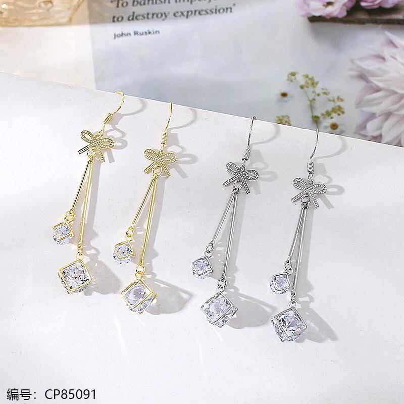 Dainty Dangle Bow Earrings