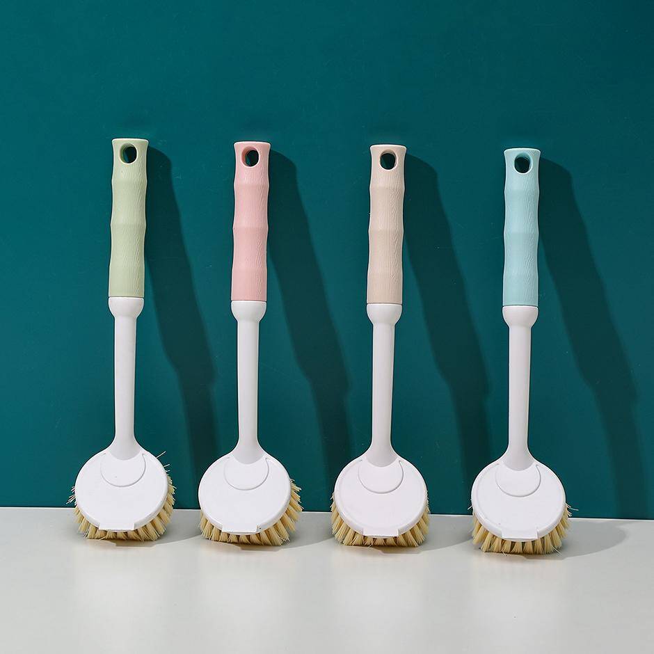 Macaron color pot brush with long handle