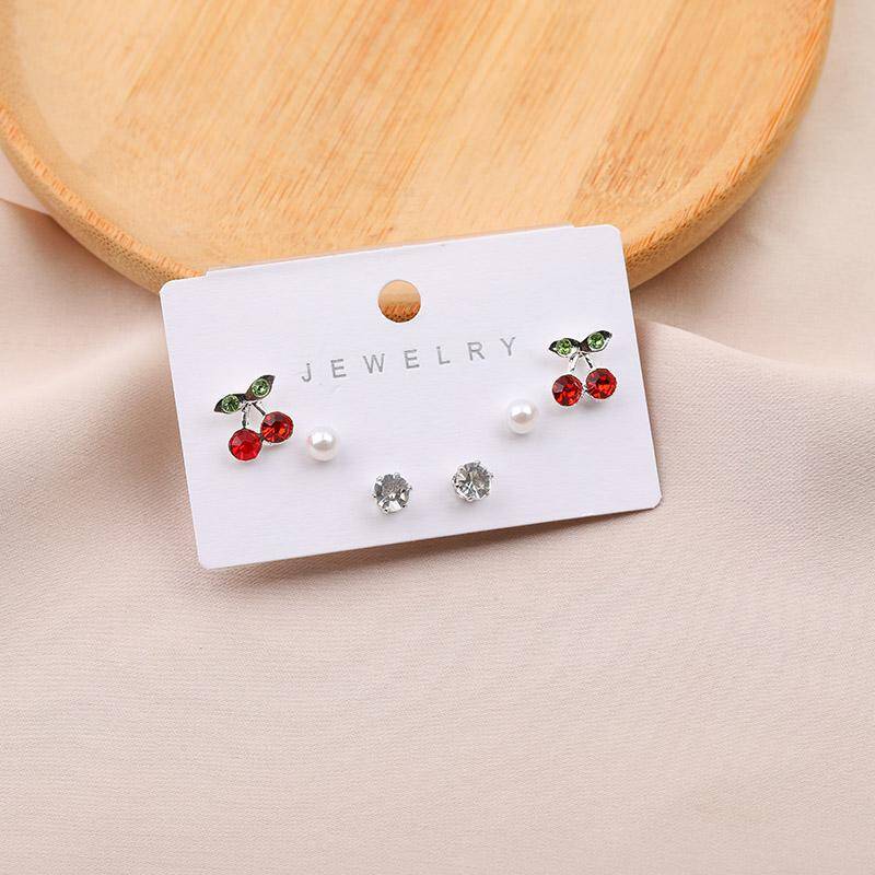 Classic Pearl & Diamond Trio Stud Earrings Collection
