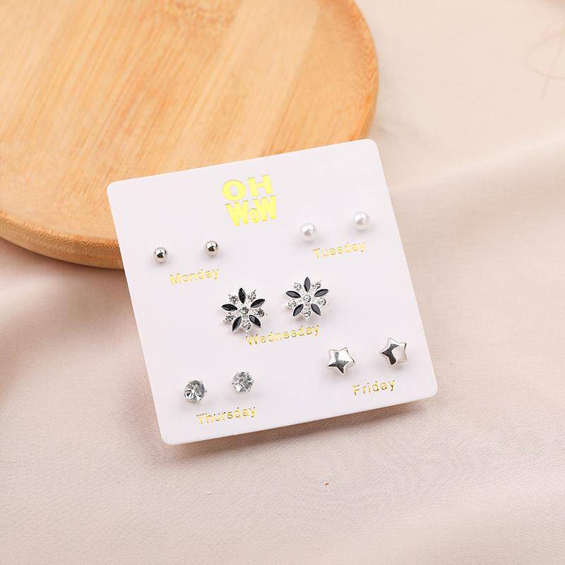 Versatile Fashion Stud Earrings – 5 Pairs