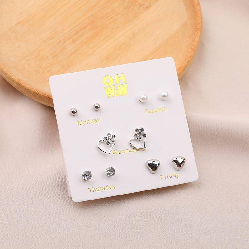 Classic & Trendy Stud Earrings Set – 5 Unique Styles