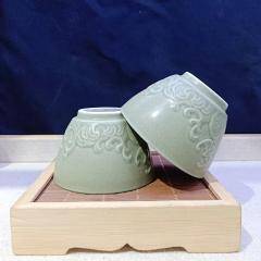 Grass green waves teacup