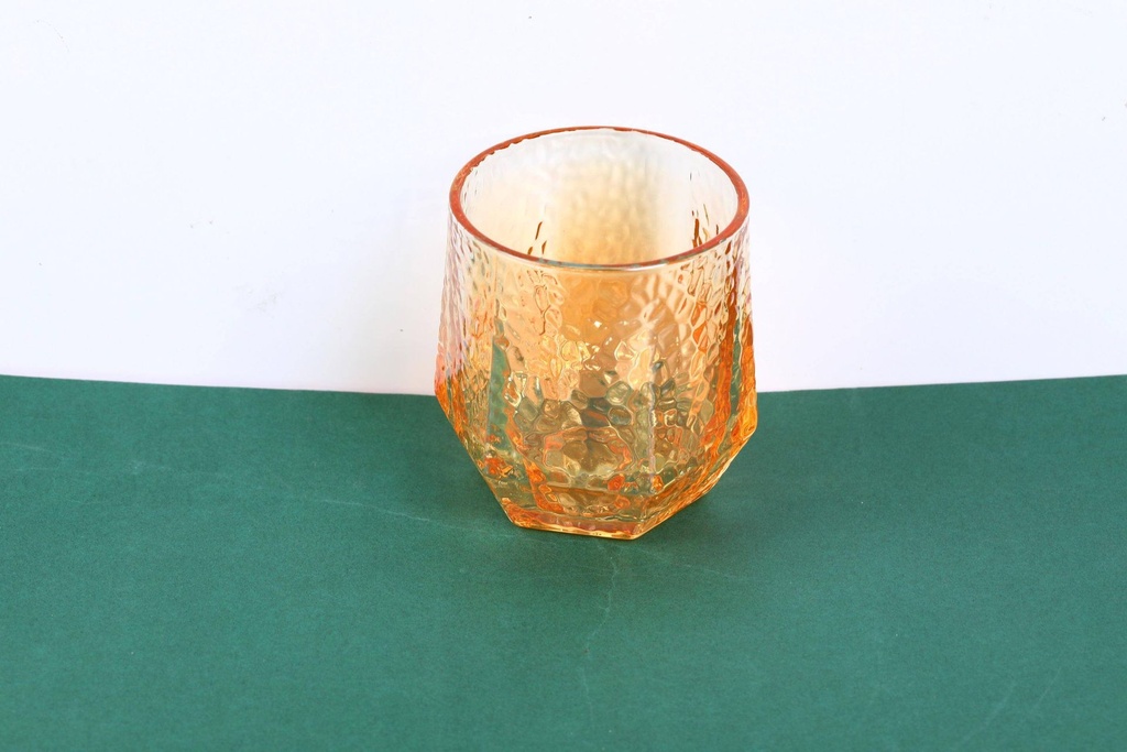 Hexagonal brown glass 220ml