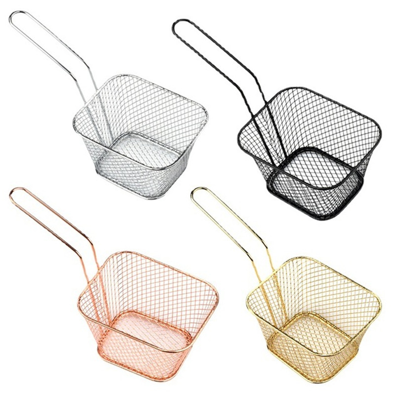Mini stainless steel fry basket