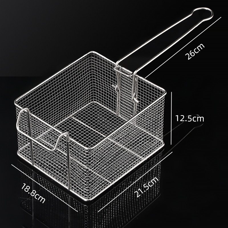 Stainless Steel Frying Basket with Removable Handle
