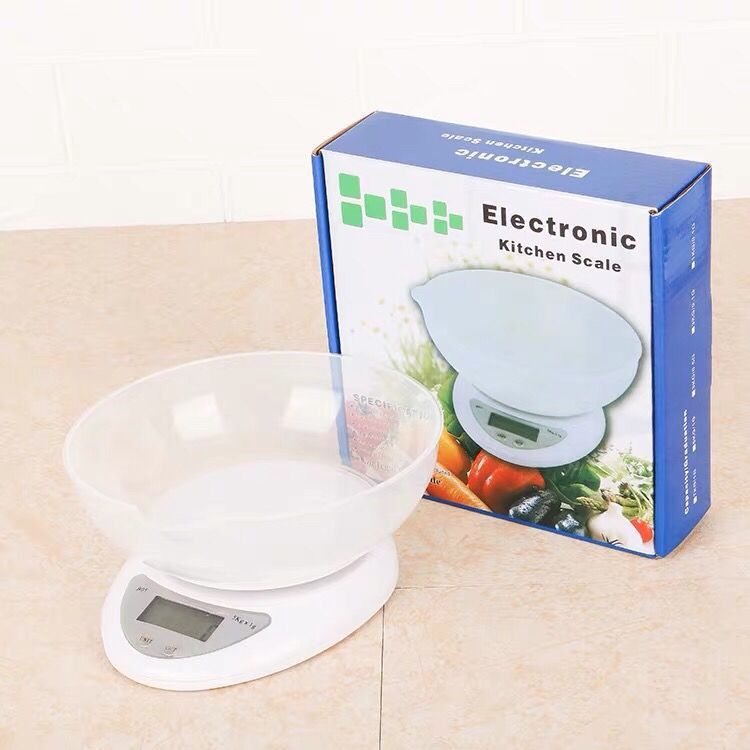 Battery Powered Digital Kitchen Scale with Tray