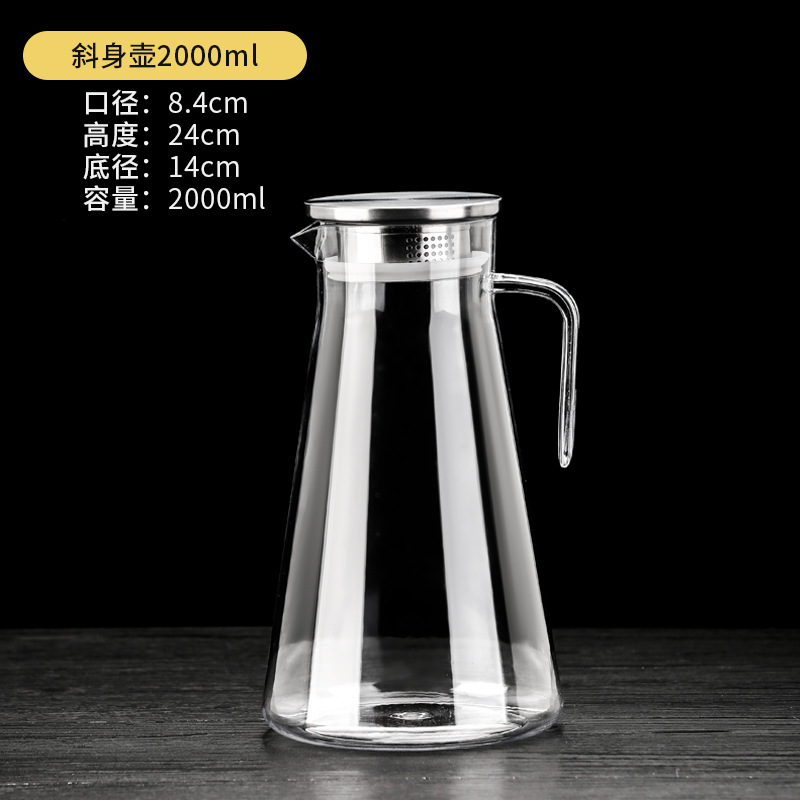 Thickened Trasparent Slanted Teapot
