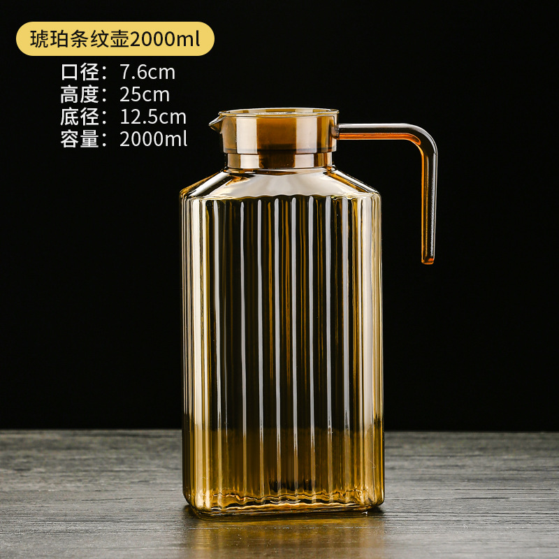 Amber Striped Acrylic Teapot