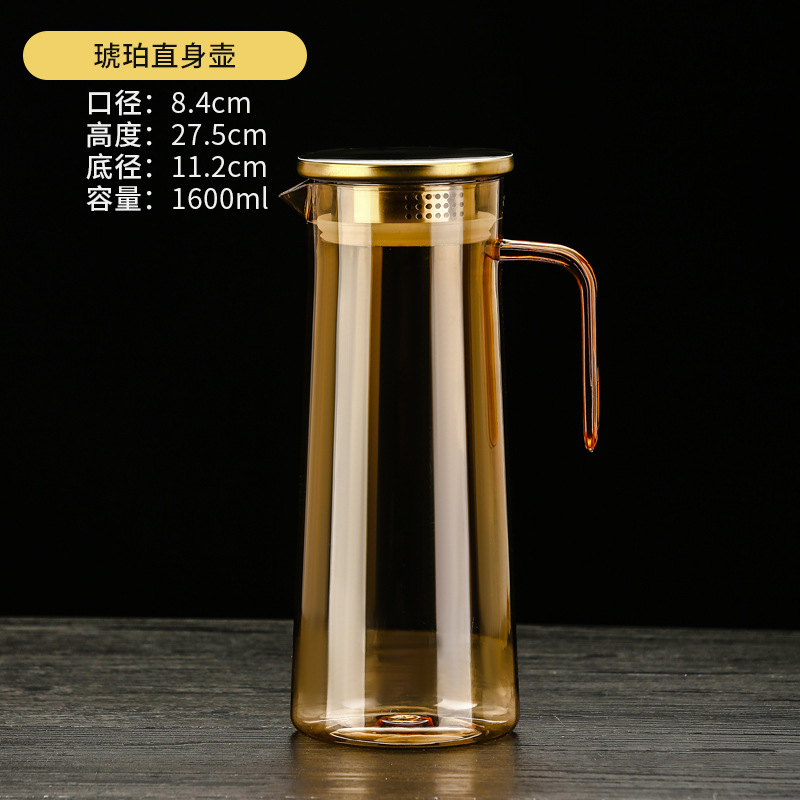 Acrylic Amber Straight Teapot