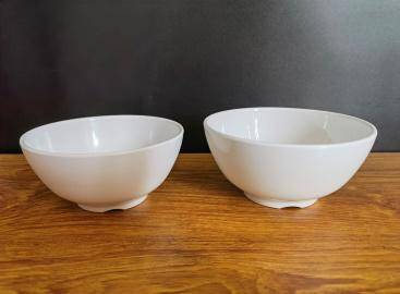 White Round Rice Bowl