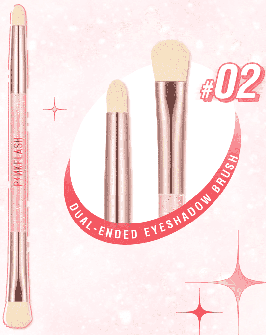 PF-T04-#02 Double Head Eyeshadow Brush