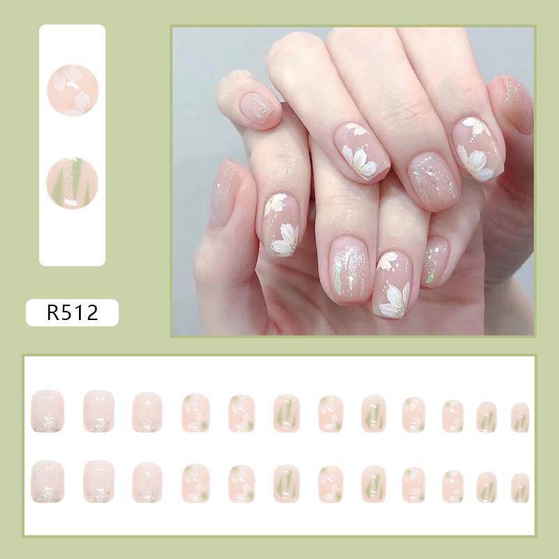 Cute Vintage Short Press-On Nails R512