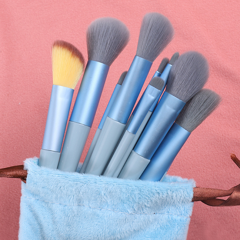 Blue Color 13PCS Makeup Brushes Set