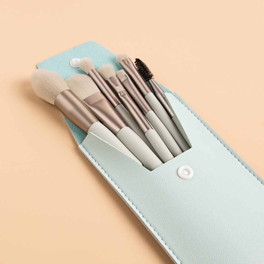 Mini Portable 8Pcs Makeup Brush Set