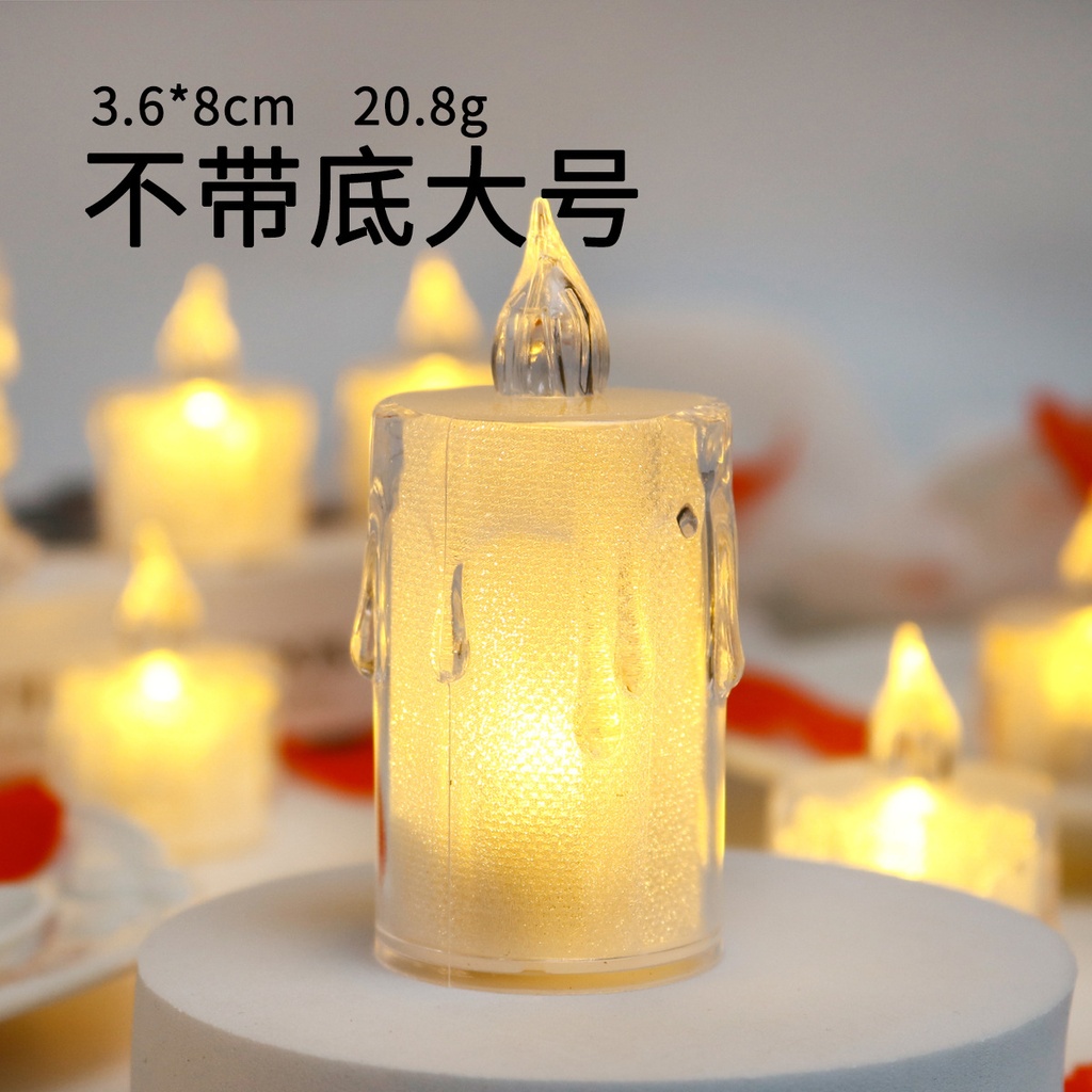 Transparent Warm Bright Candle Light 3.6*8Cm