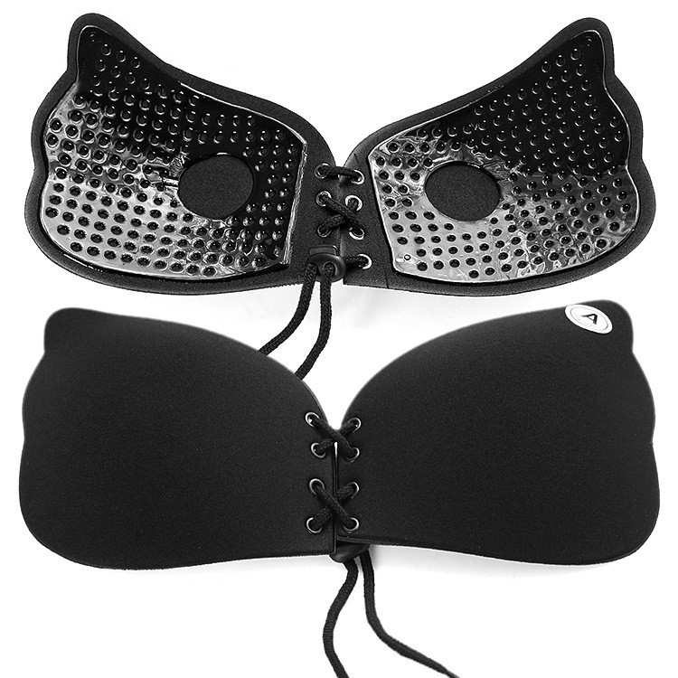 Black Backless Invisible Adhesive Bra 