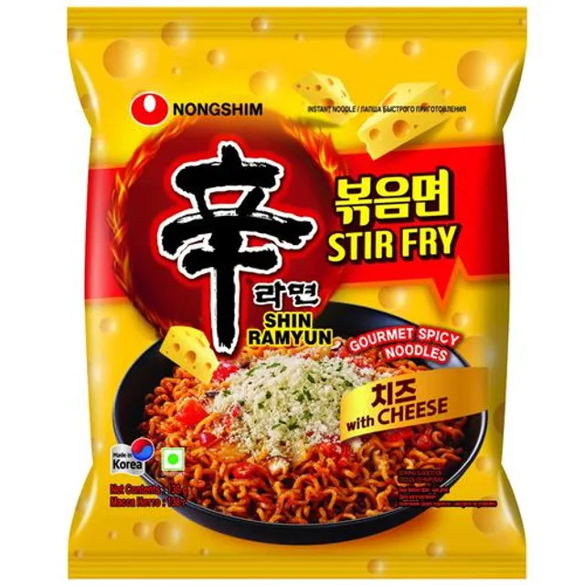 SHIN RAMYUN STIR FRY WITH CHEESE - 136 GM