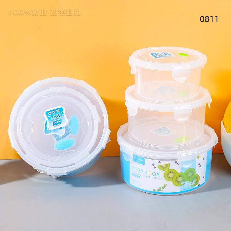 0811 Fresh-keeping box round three-piece set (2nd floor) / 18