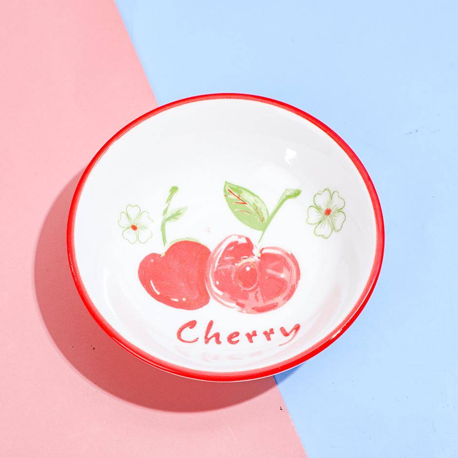 Cherry ceramic plate