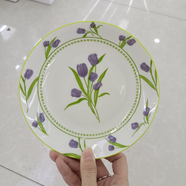 6.25 Flower Plate - Tulip Pattern