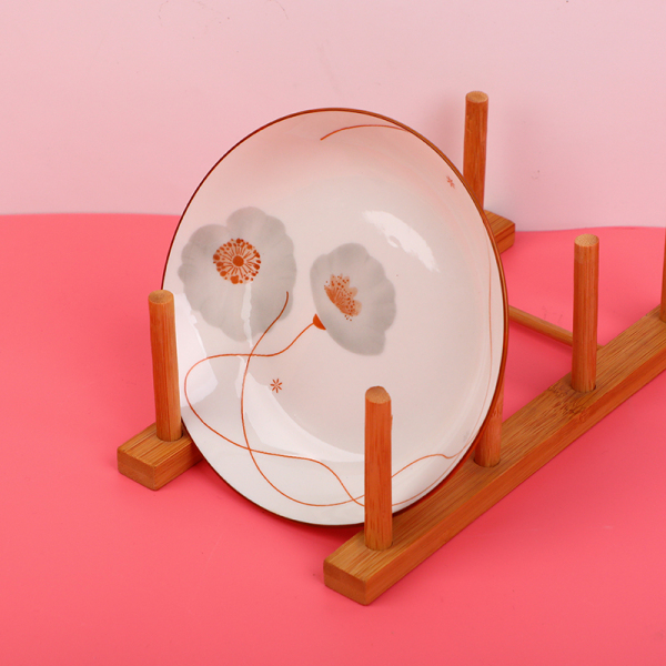 6.25 Flower Plate - White Chrysanthemum Pattern