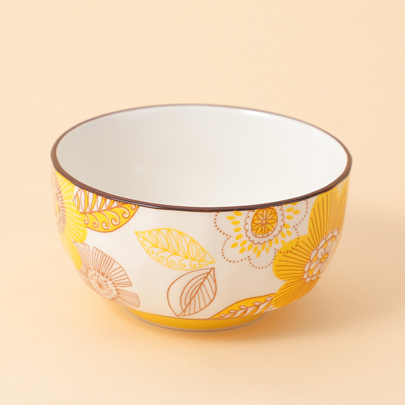 4.5-inch Grainful Harvest Diamond Pattern Ceramic Bowl
