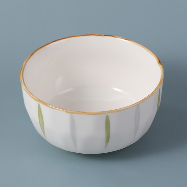 4.5-inch Diamond Pattern Cedarwood Ceramic Bowl