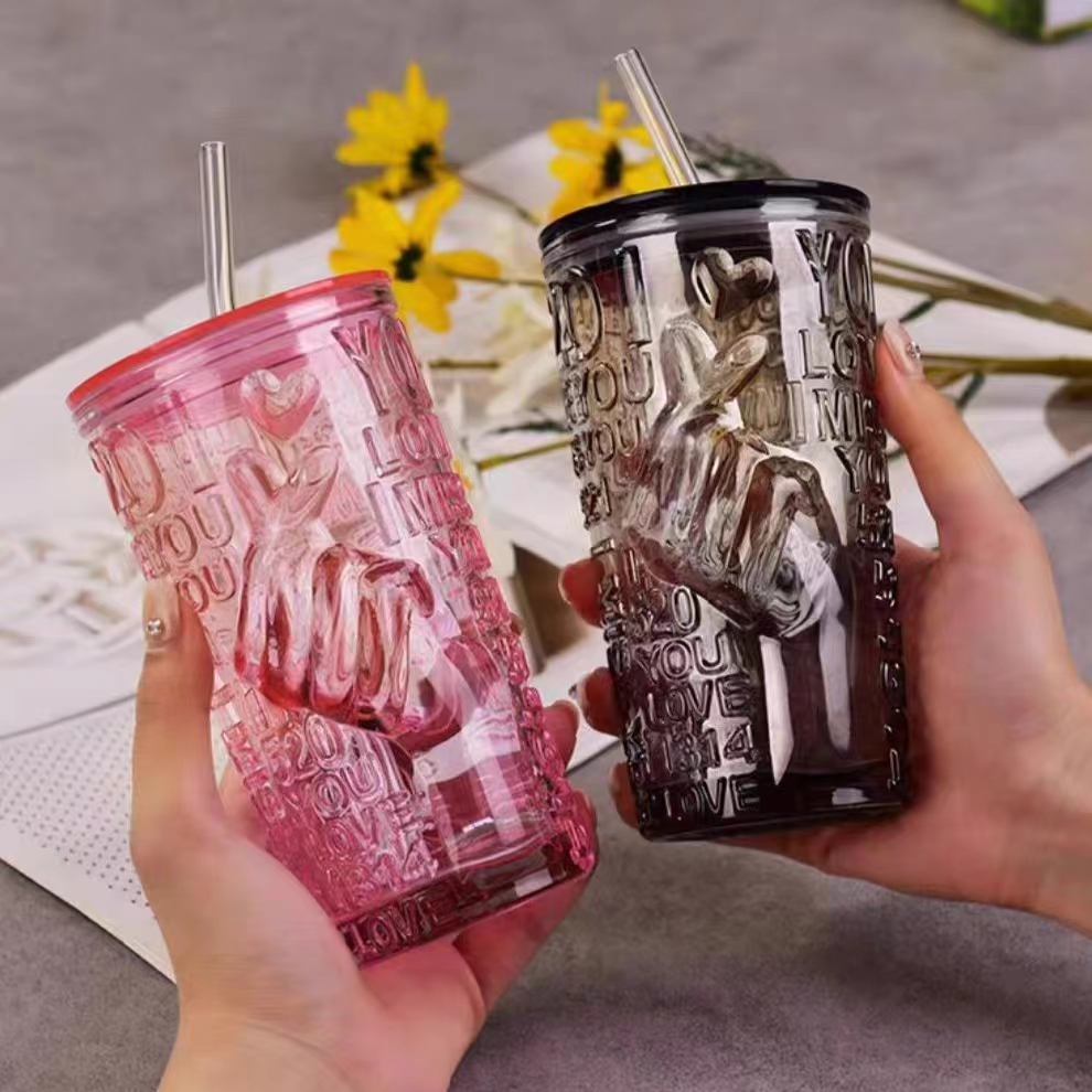 Heart-shaped Glass Cup (with Color Box)